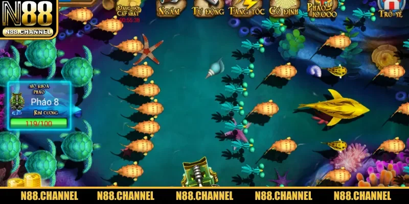 Dùng khóa mục tiêu cho mẹo chơi bắn cá hải tặc